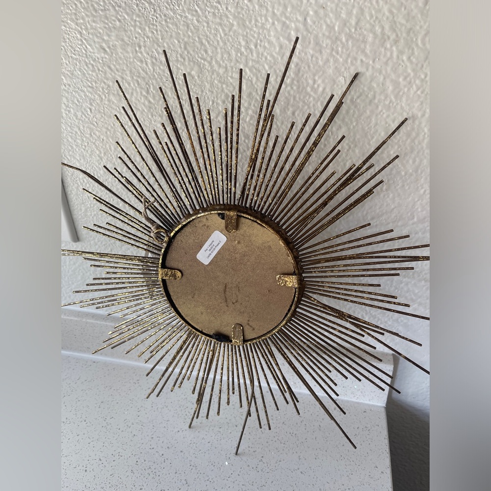 Pier 1 Metallic Gold Starburst Mirror - Picture 4 of 4